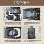 Padded Stroller Travel Bag for Airplane with Wheels