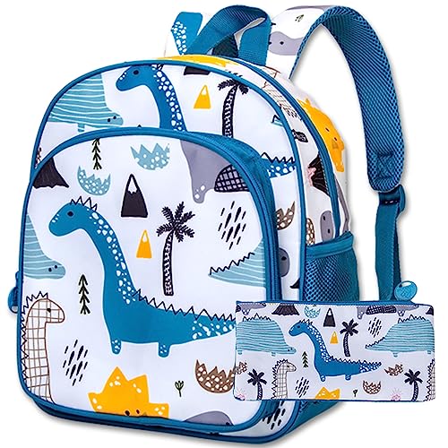 Toddler Backpack (White Dinosaur 2pc)