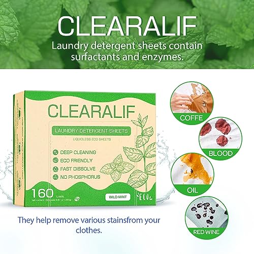 Laundry Detergent Sheets Up to 160 Loads (1 pack (80 count))