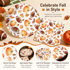 50Pcs Fall Football Paper Plates and Napkins (Fall Football)