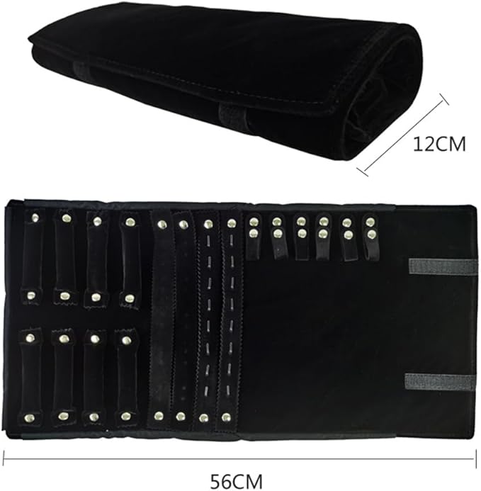 Velvet Travel Jewelry Case Roll Bag Organizer - Image 2