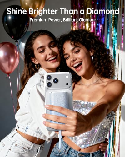 Sparkly 10000mAh Portable Charger (ShinyBlue 22.5W)