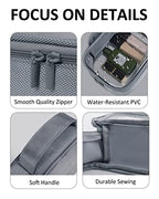 TSA Approved Toiletry Bag Clear Quart Size Travel Bags Makeup Bag (Grey / 3 Pack, Handle)