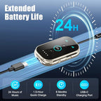 Bluetooth 6.0 Transmitter Receiver (Silver Black)