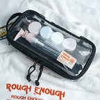 Rough Enough Clear TSA Approved Toiletry Bag Small Travel Shaving Kit Pouch (Clear)