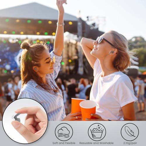 2 Pairs of Earplugs for Sleeping (Grey)