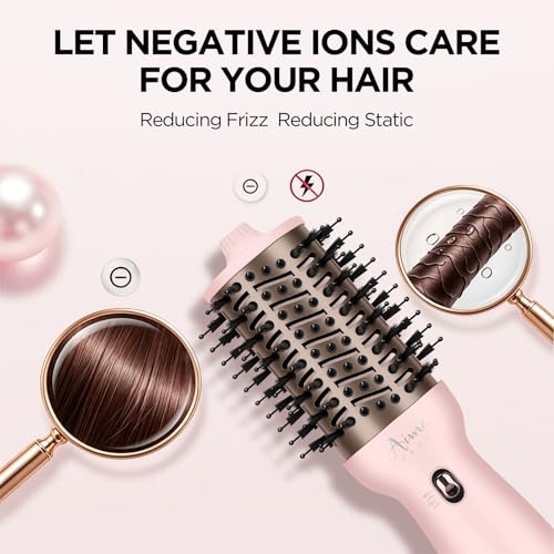 Auto Dual Voltage Hair Dryer Brush with Cool Shot (Sakura Pink)