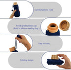 Collapsible Water Bottles, Leak Proof, Reuseable BPA Free Silicone Foldable - Image 4