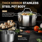 11 Piece Stainless Steel Pots and Pans Set Non Stick (Nonstick 11 PC)