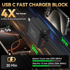 USB C Charger Block (Black+White-2pack)