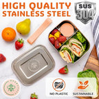 Stainless Steel Bento Box + Condiment Container (Orange / 27oz / 800ml)