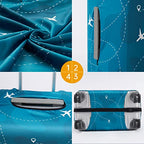 Travelkin Luggage Covers For Suitcase Tsa Approved Suitcase Cover Protector (Air Line BLUE / XL)