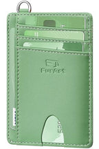 Slim Minimalist Wallet RFID Credit Card Holder for Men (small / Mint Green)