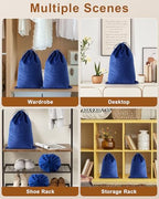 4 Pcs Shoe Bags for Travel (Palace Blue / 17.3"x12.6")