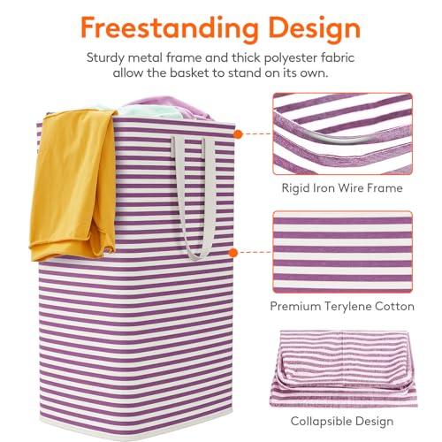 80L Large Laundry Baskets (Purple / 80L)