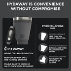 Collapsible Insulated Tumbler 16oz (16 Ounces / Jet Black)