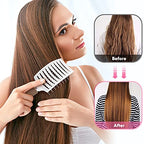 Hair Brush Curved Vented Brush for Faster Blow Drying (pink)