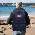 Tactical Double Deck Cooler Backpack for Men (Blue / Large)