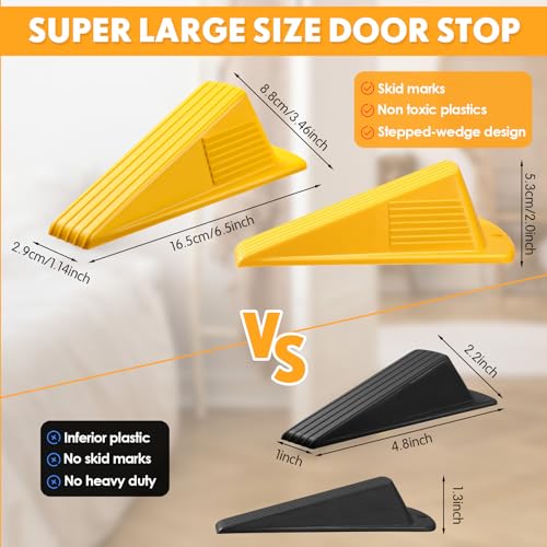 2 Pcs Jumbo Door Stoppers Heavy Duty Rubber Doorstop