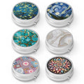 Pill Box 3 Compartment Small Pill Case Pill Organizer for Purse (Set-6-style 1 / 6 piece)