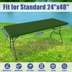 2 Pack Rectangle Spandex Fitted Table Cloth (Olive Green / 48" x 24" (Rectangular))