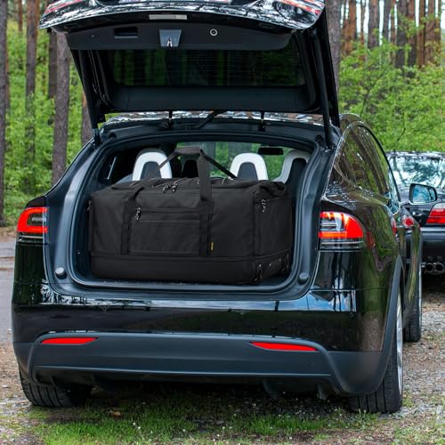 Collapsible Duffle Bag with Wheels 130 (Black)