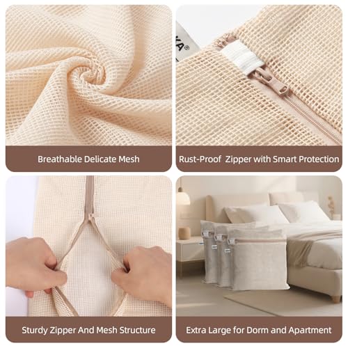 100% Pure Cotton Mesh Laundry Bags (XX-Large)