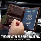 Passport Wallet with Holder for AirTag (Umber)