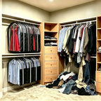 15" Gusseted Garment Bags for Hanging Clothes (Black / 24'' x 15''x 40'')