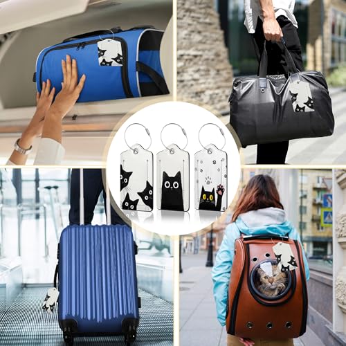 Black Cat Luggage Tag for Suitcase (Black Cat)