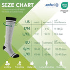 Bamboo Viscose Compression Socks for Women & Men (3 Pairs-(blue/Gray/Pink) / Large-X-Large)