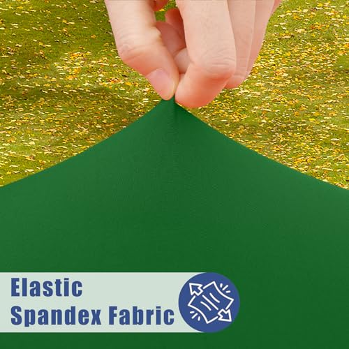 2 Pack Square Spandex Fitted Table Cloth (Emerald Green / 36" x 36" (Square))