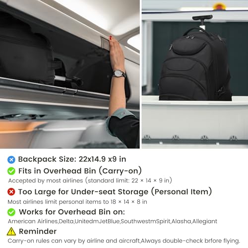 Rolling Backpack (17.3 inches / Black)