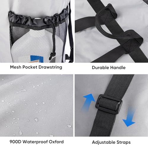 2PK 120L Laundry Bag Backpack (120L - 2PK / Gray)
