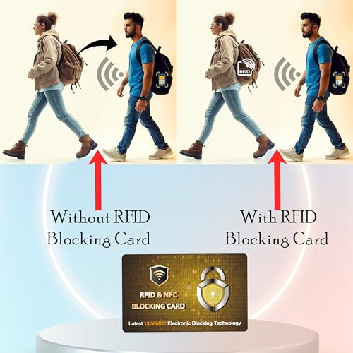 5 Pack RFID Blocking Card for Credit Debit ID Card (Golden PL)