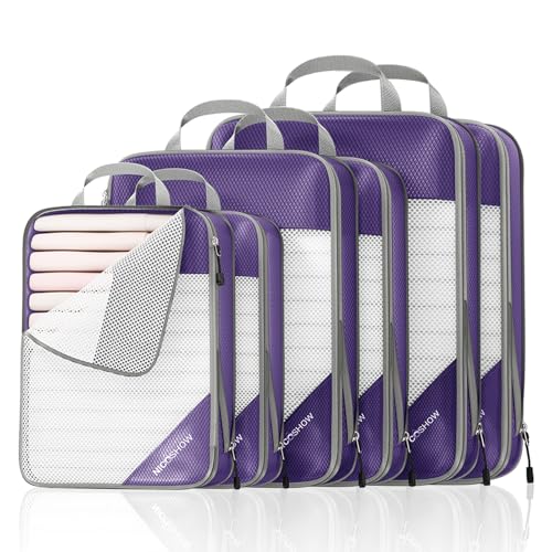 Compression Packing Cubes 6 Set (Purple / 6 pcs)
