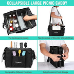 Large Grill and Picnic Caddy with Paper Towel Holder