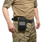 Tactical Molle EDC Pouch Cellphone Pouch Holder Utility Gadget Organizer Bag (Black-A)