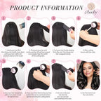 4 Sizes Self Grip Hair Rollers Set for Long (Pink)