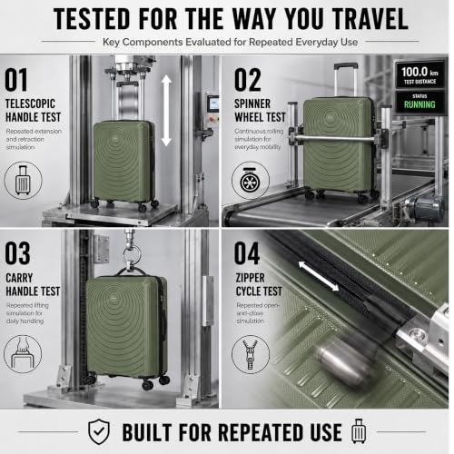 Luggage Sets 3 Piece (Olive Drab / 3 Piece Sets (21/Db/Tb))