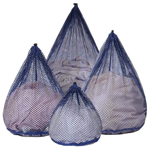4Pcs Mesh Laundry Bags Washing Machine Mesh Wash Bags for Clothes (Blue / Pack 4 pcs)