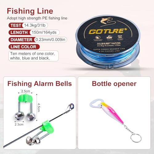 6FT 24T Telescopic Fishing Rod & Reel Combo Kit Freshwater Bass (Red - 1 Rod & 1 Reel Surf Fishing Combo / 1.8M/6FT)