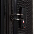 7272 Energie Expandable Hardside Luggage With Spinner Wheels and TSA Lock (Checked-Medium 24-Inch / Black)