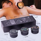 Massage Candle 3 Pack Natural Essential Body Oil Home SPA 6.9 oz