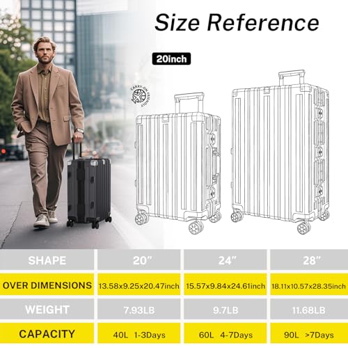 Zipperless Luggage 28inch Checked Hard Shell Suitcases with Wheels (Gray / Large (28 Inch))