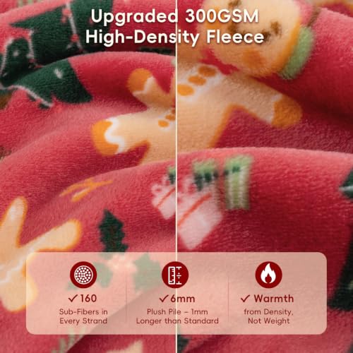 Christmas Fleece Throw Blanket (Christmas Gingerbread / Throw(50" X 60"))