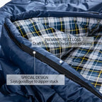 Sleeping Bags for Adults XXL Cold Weather (Blue / 0F Right Zip)