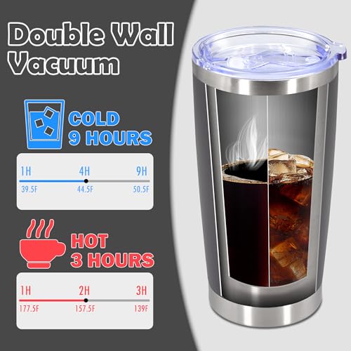 20oz Tumbler Stainless Steel Tumbler Coffee Tumbler with Lid Grey (Gray)