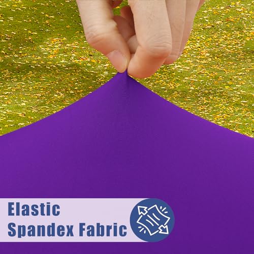 2 Pack Rectangle Spandex Fitted Table Cloth (Purple / 48" x 24" (Rectangular))