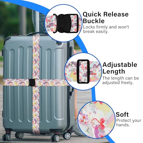 Luggage Straps for Suitcases (Deep Pink)